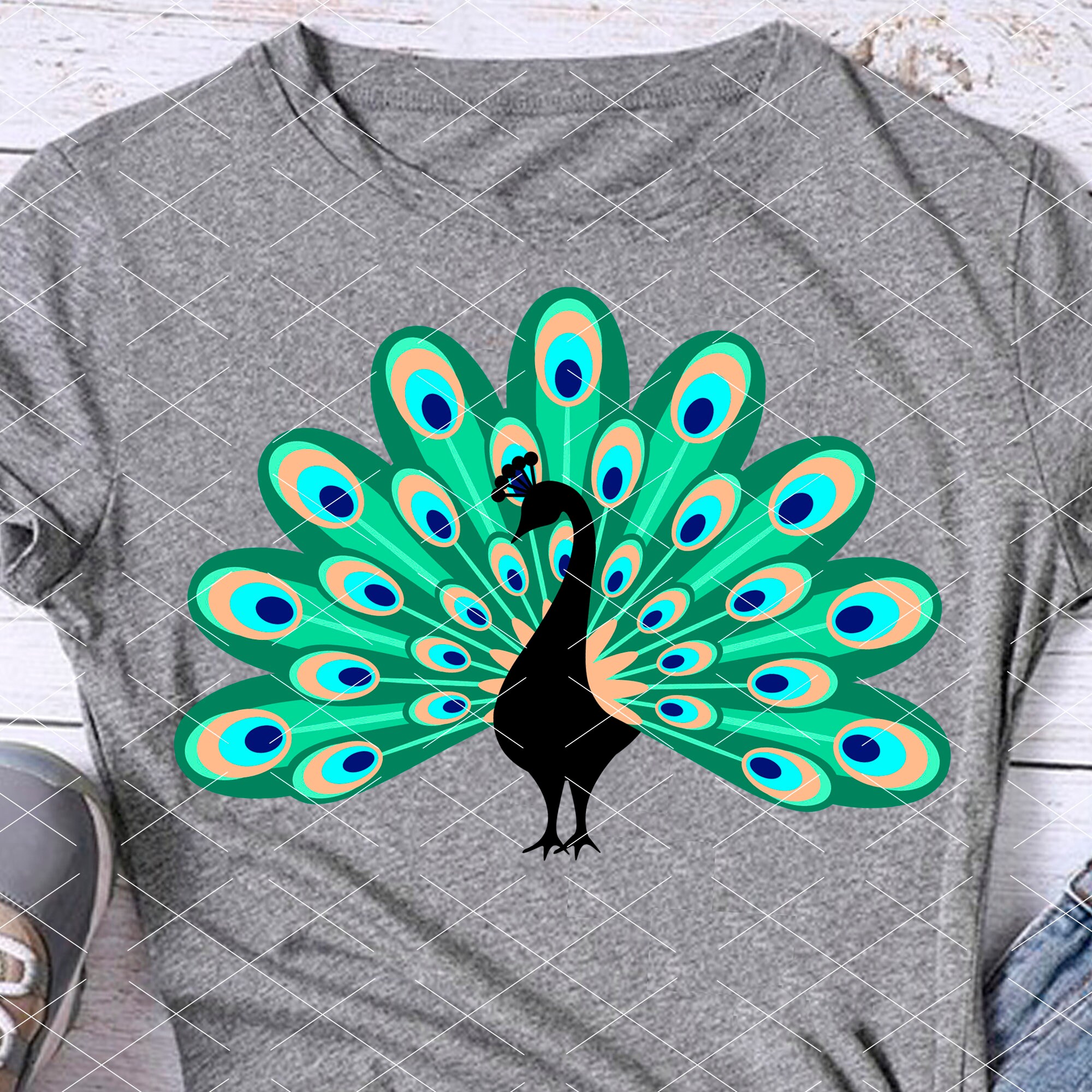 Download Peacock Svg Design Green Peacock Tail Clip Art Mandala Svg Etsy