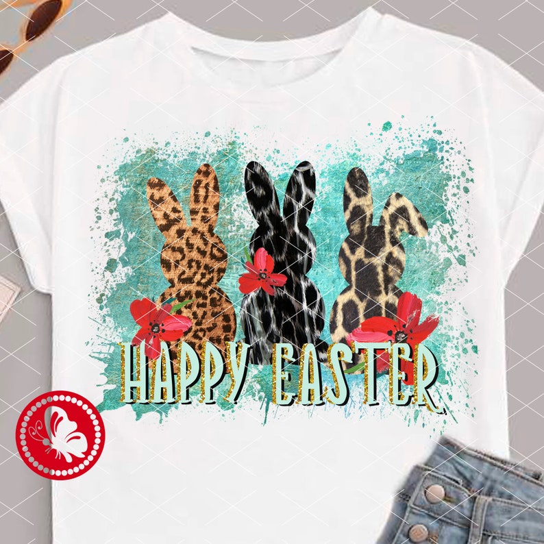 Happy Easter Png Sublimation Designs Download Easter Shirt | Etsy UK