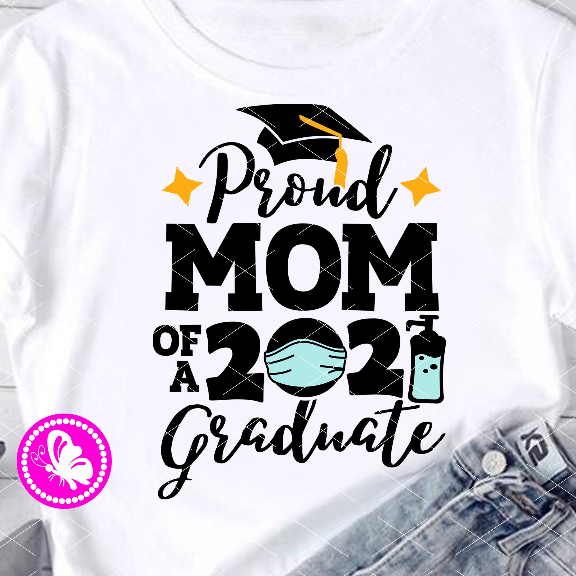 Mom of a 2021 graduate svg Cricut project, Isolated mask svg, Graduation 20...