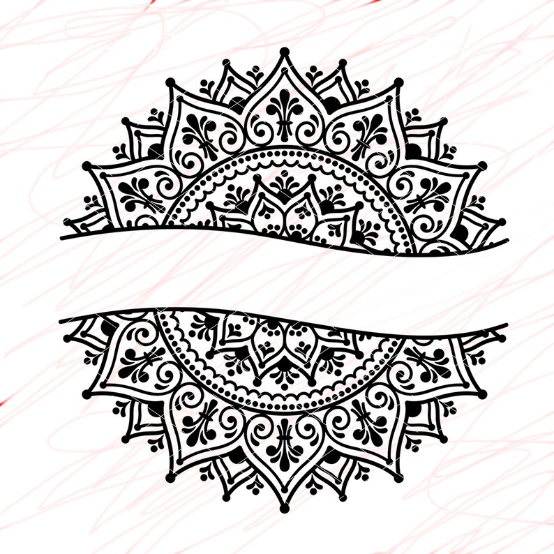 Download Lotus flower double monogram svg India Mandala Zentangle ...