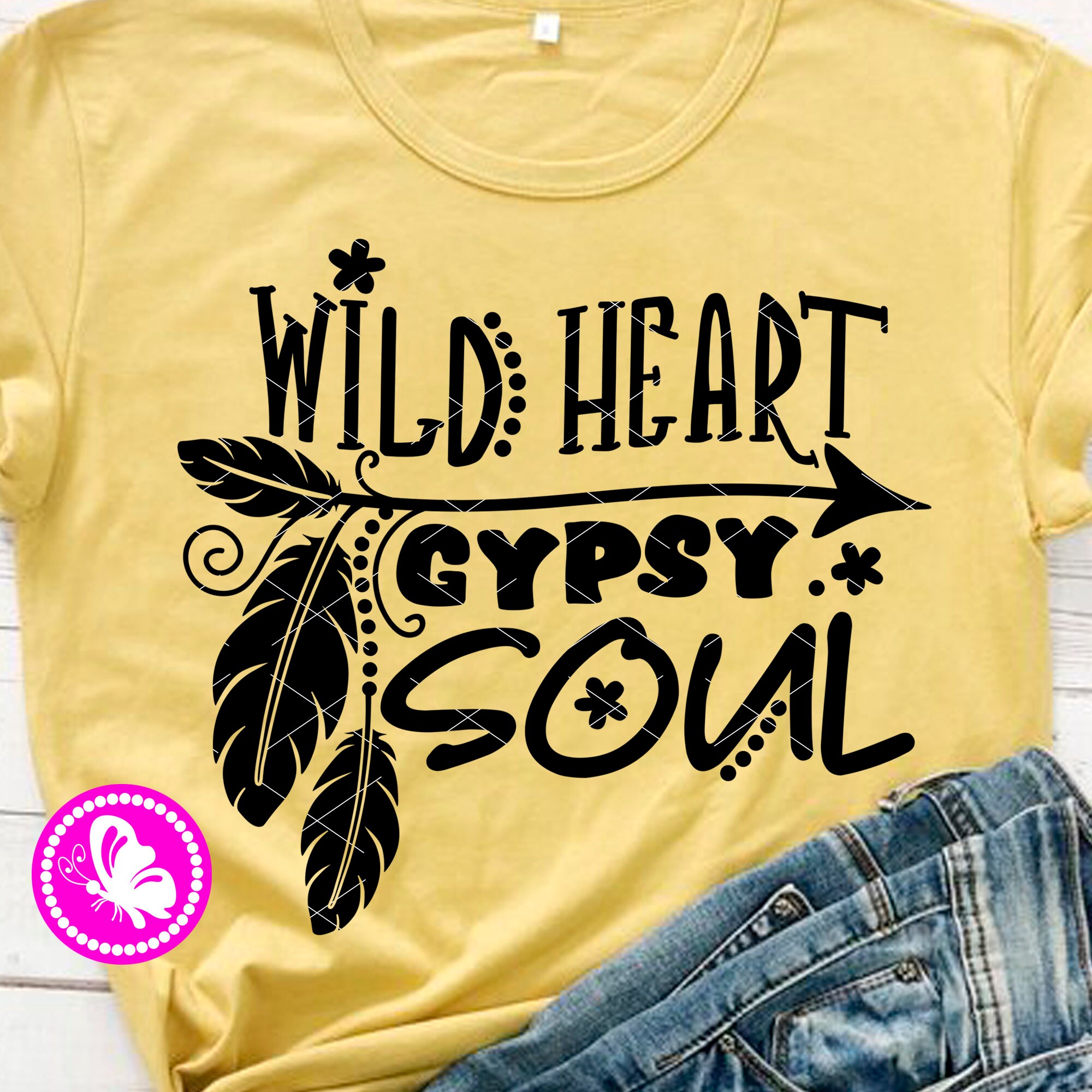 Wild heart gypsy soul svg Cricut downloads Hippie shirt Etsy