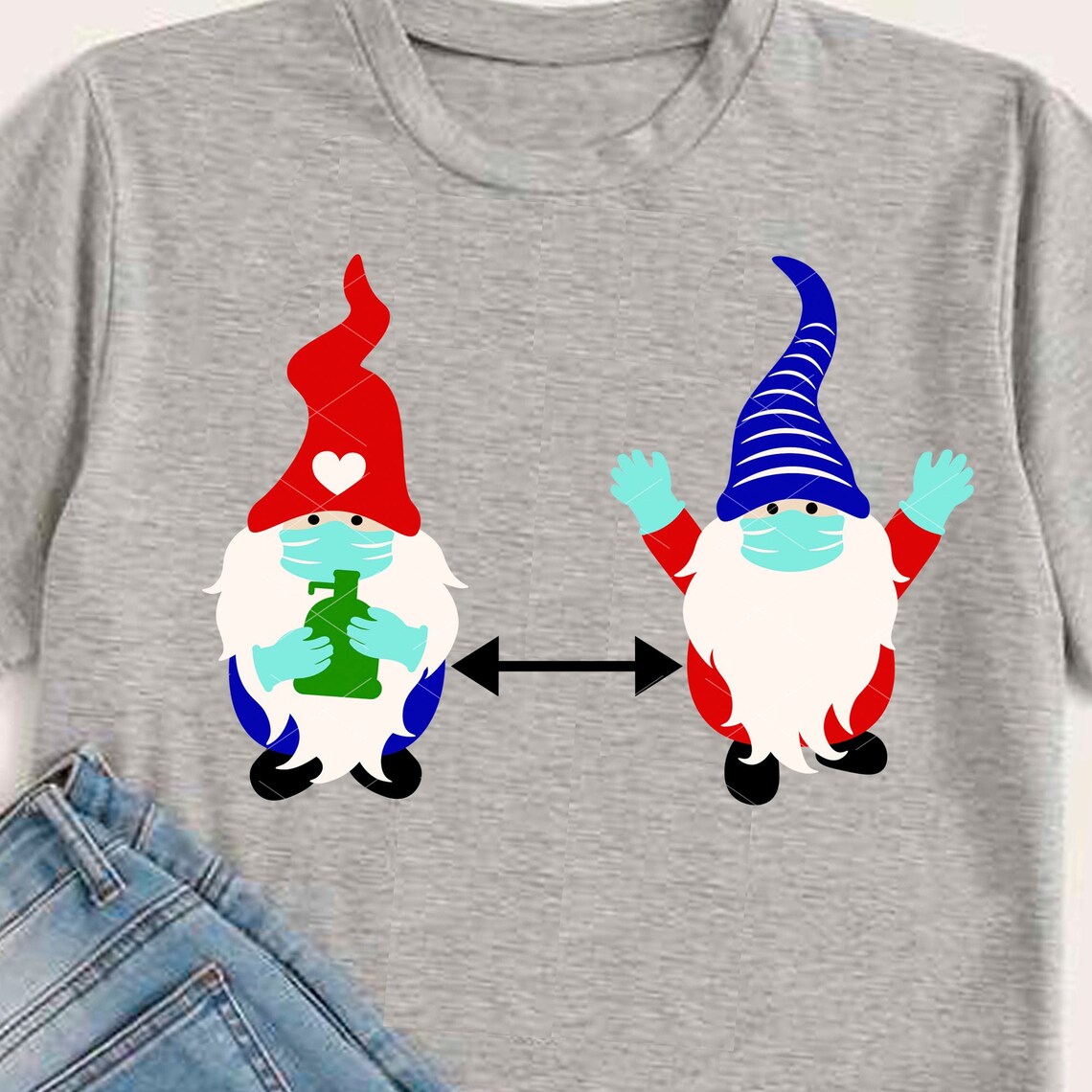 Gnomes in Face Masks Gnome Downloads Design Isolation Mask | Etsy