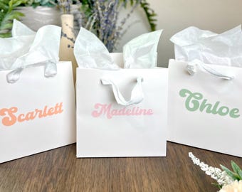 Personalized Paper Gift Bags: Wedding Party Favor, Bridesmaid Proposal, Custom Favor Bag