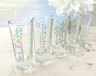 Personalized Shot Glass: Calligraphy Name, Custom Party Favor