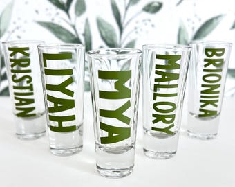 Personalized Bridesmaid Shot Glass: Custom Bridal Party Favor