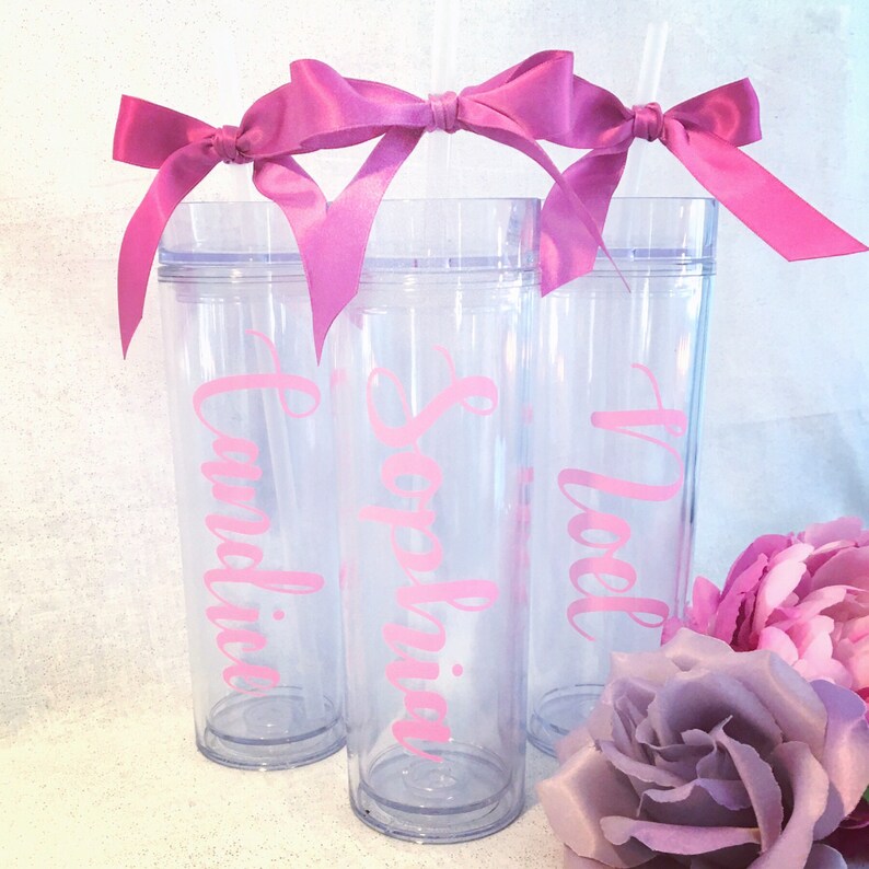 Personalized Water Bottle Skinny Tumbler Includes Straw & Etsy