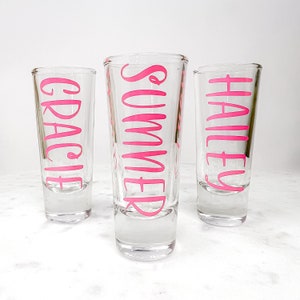 Personalized Shot Glass, Custom Tequila Shooter Birthday, Bachelorette Party Favors, Girls' Night, Bridesmaid Proposal, Handmade Glassware image 6