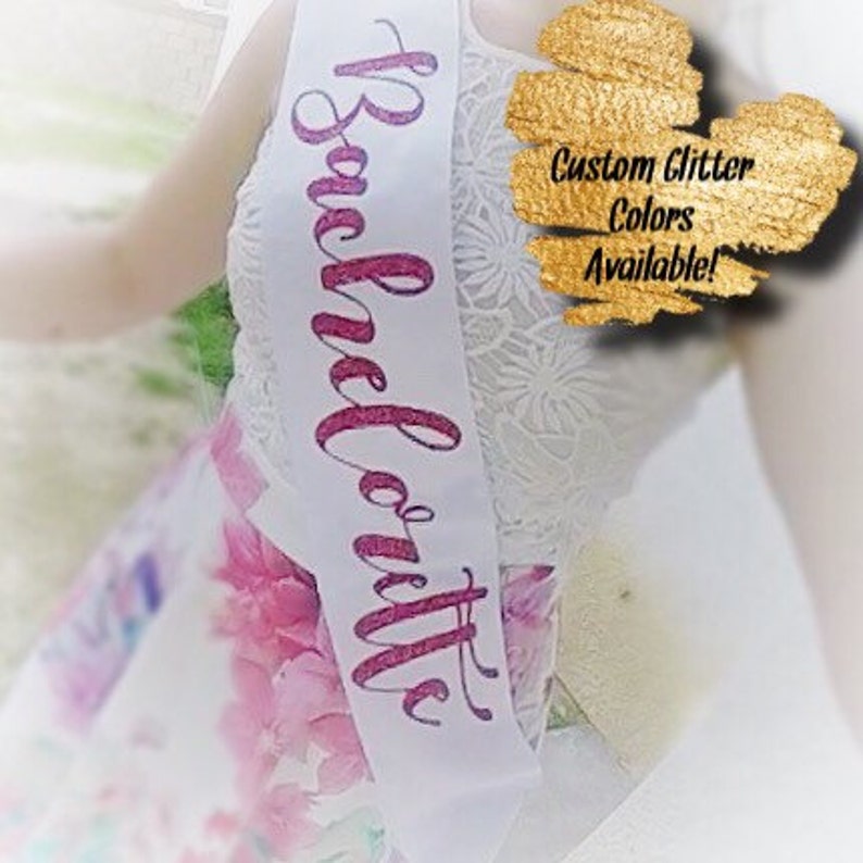 personalized bridal sash