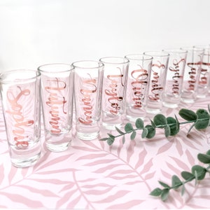 Personalized Shot Glass, Custom Tequila Shooter Birthday, Bachelorette Party Favors, Girls' Night, Bridesmaid Proposal, Handmade Glassware image 10