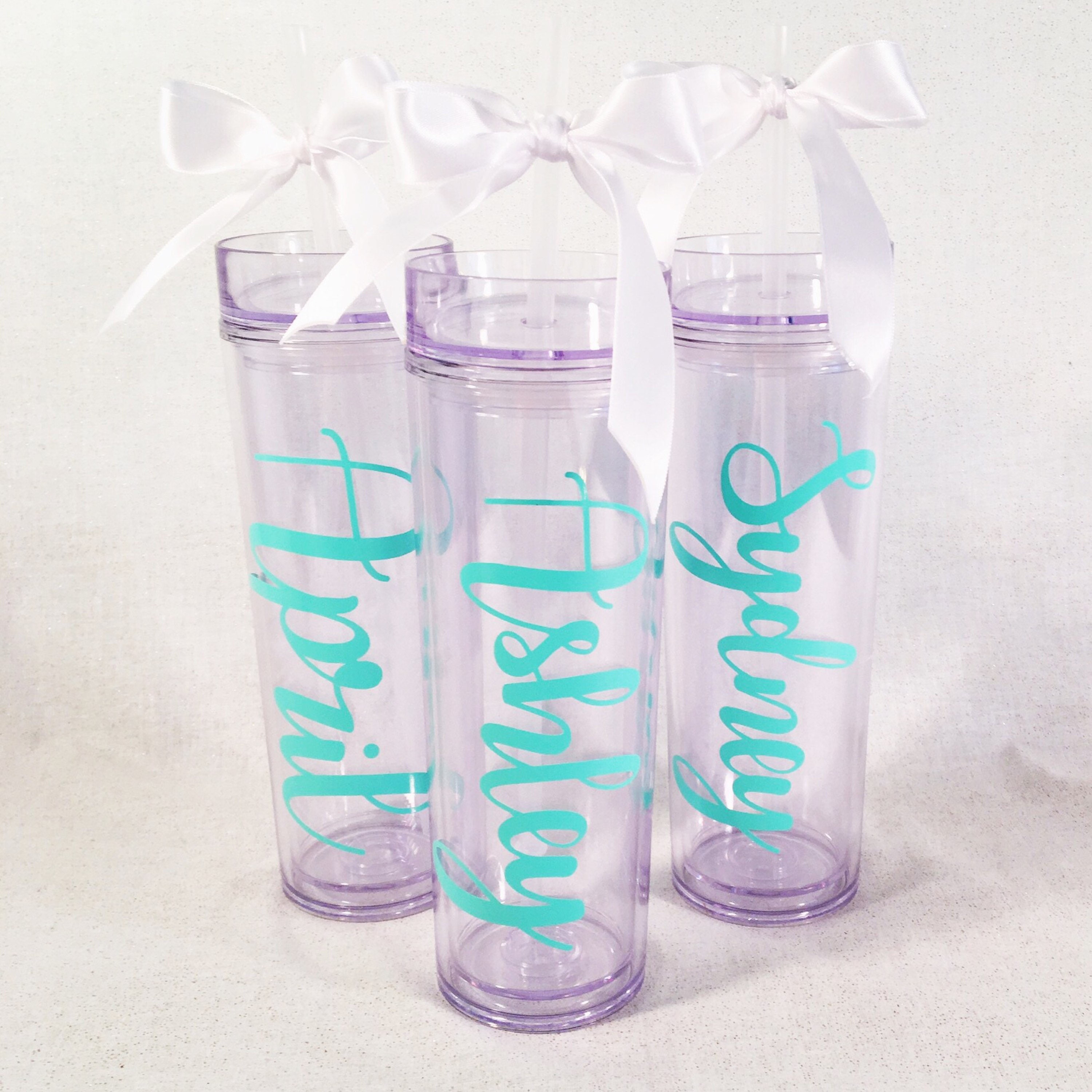 Personalized Water Bottle Skinny Tumbler Includes Straw & Etsy