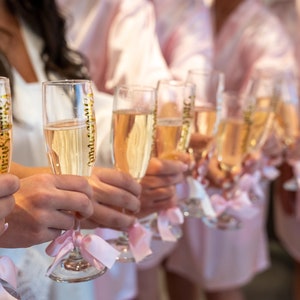 Our Champagne Flutes are prefect for your Wedding Day with bridesmaids! Looking for something special to toast with your Maid of Honor? You’ve found it!