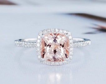 morganite ring white gold