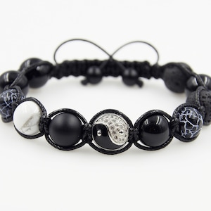 Yin Yang Bracelet Black Onyx bracelet Zen Bracelet Balance bracelet Energy bracelet Protection Bracelet Yin Yang Jewelry Beaded Gemstone