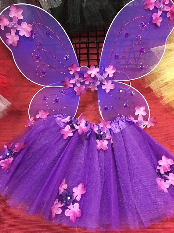 Fairy Princess Party box with wings, Tutu, wand , and Garland for 8