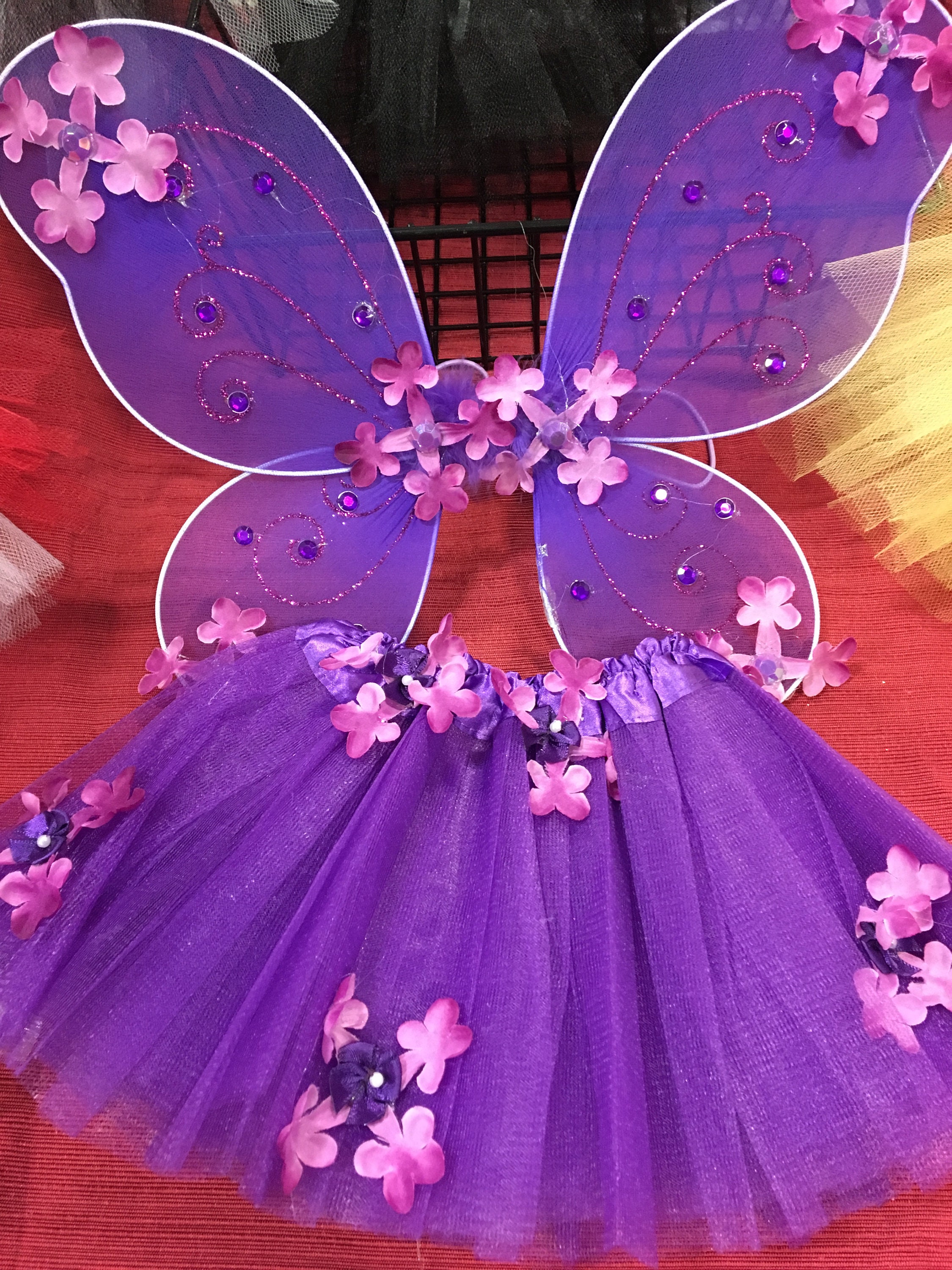 Fairy Princess Party box with wings, Tutu, wand , and Garland for 8