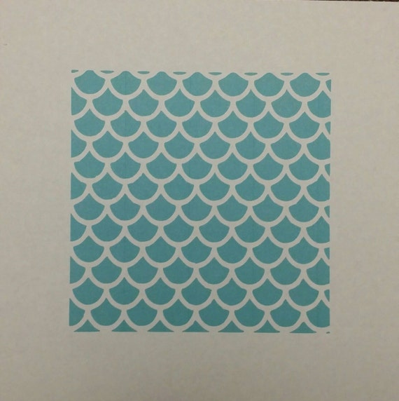 Mermaid Scale Stencil | Etsy