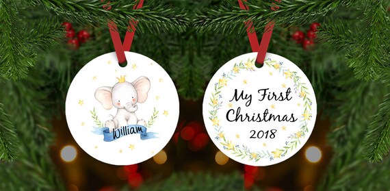 personalized baby's first christmas ornament 2018