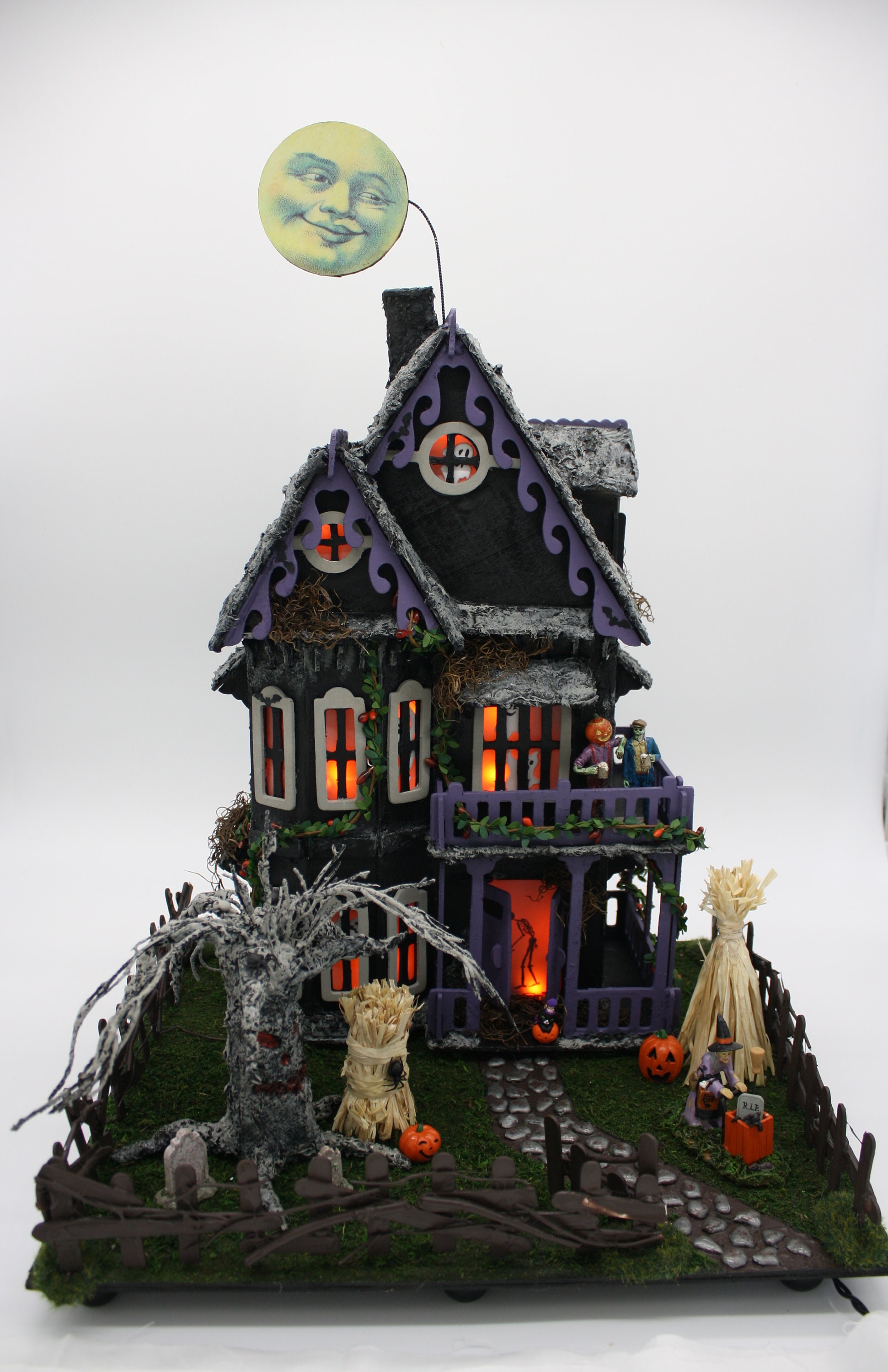 Lighted Haunted Mansion Display Etsy