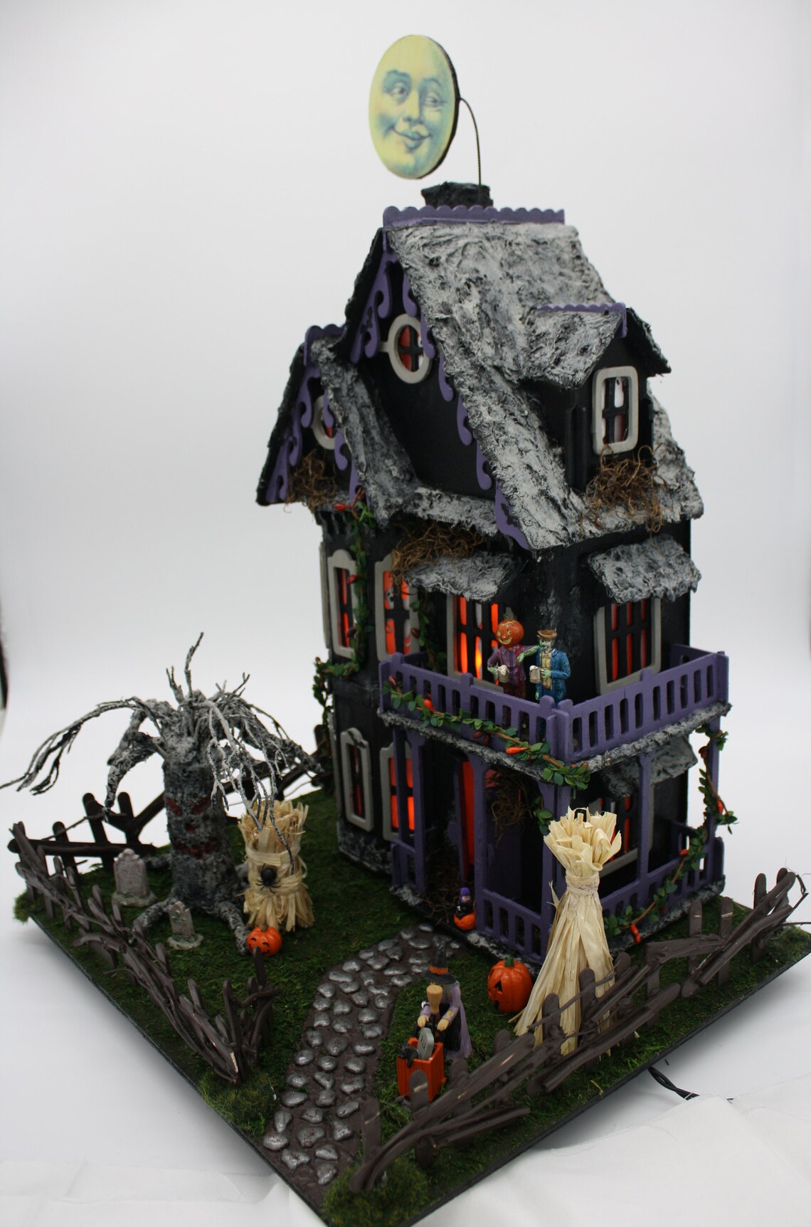 Lighted Haunted Mansion Display Etsy