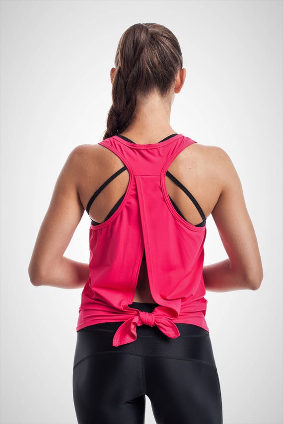 open back yoga tank top