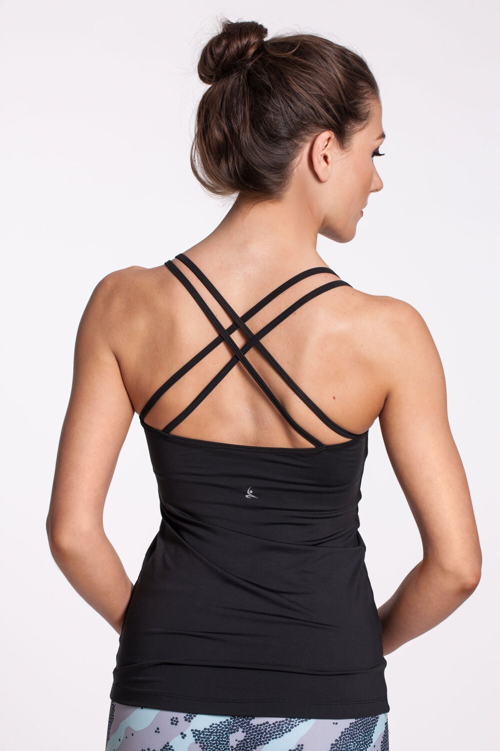Yoga Top With Built in Bra, Strappy Yoga Tank Top, Barre Tank Top