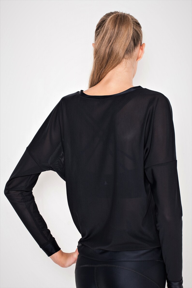 Yoga Long Sleeve Top Sheer Sexy Sweatshirt Summer - Etsy