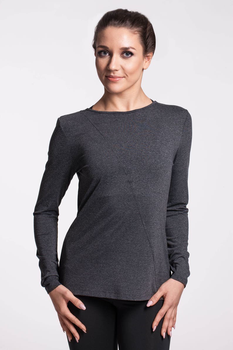 Open Back Yoga Top Long Sleeve Yoga Sweatshirt Backless Yoga Etsy