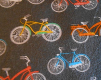 Wheel Bicycle Windham Flannel Cotton Fabric 50 x 110 cm