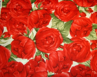 Rosen Blumen Pfingstrosen  Timeless   Baumwolle Patchworkstoff 50x110 cm