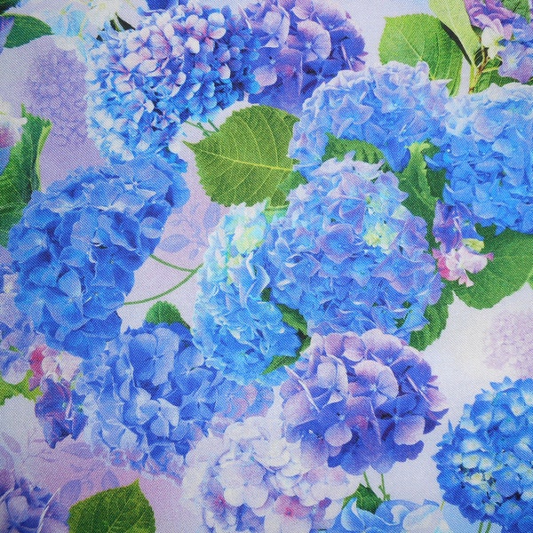 Hortensien Hortensie Hydarenga blau rosa lila  Timeless   Baumwolle Patchworkstoff 50x110 cm