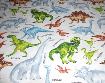 Dinosaurier Dino Dinosaurier Namen Timless  Baumwolle  Patchworkstoff 50x110 cm