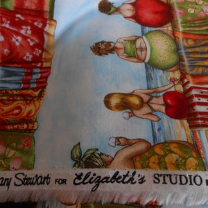 Fruit Ladies Elisabeth Studios 47 x 110 cm Stripe Sea Swimwear Cotton Patchwork Fabric image 8