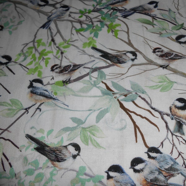 Vögel Meisen Timeless   Baumwolle Patchworkstoff 50x110 cm