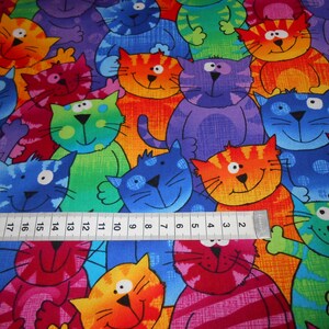 Katzen Cat Timeless Baumwolle Patchworkstoff 50x110 cm Bild 2