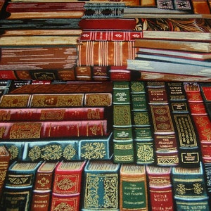 Libros Estantería de libros Biblioteca Tela patchwork de algodón atemporal 50 x 110 cm