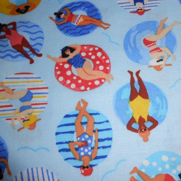 Bathing Beauties Meer Bademode Windham 50x110 cm Baumwolle Patchworkstoff Ökotex