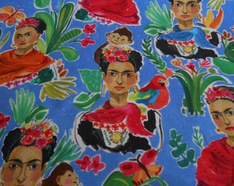 Mexique Folklore La Viva la Vida Femme 50 x 110 cm par Tissu patchwork en coton intemporel