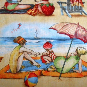 Fruit Ladies Elisabeth Studios 50 x 110 cm all-over beach sea swimwear cotton patchwork fabric image 2