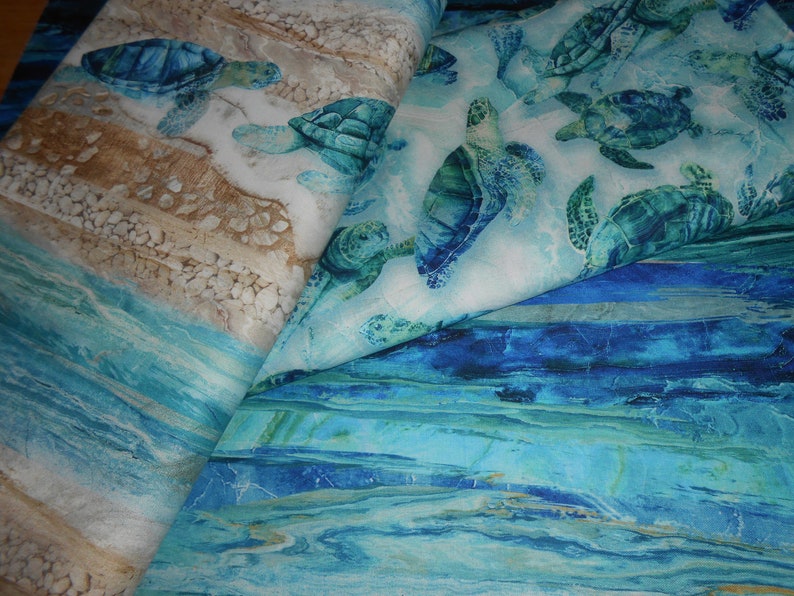 Remnant Sea Turtles Maritime Turtle Bay 50 X 110 Cm Northcott - Etsy