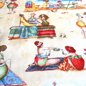 Fruit Ladies Elisabeth Studios 50x110 cm Allover Strand Meer Bademode Baumwolle Patchworkstoff Bild 6