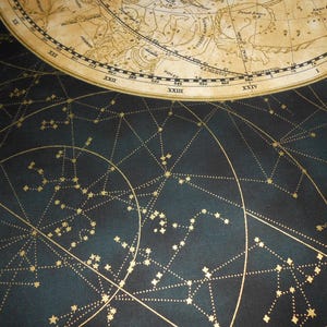 60 cm Sternenkarte Sternenbilder Star Map Kaufman Baumwolle Patchworkstoff 60x110 cm