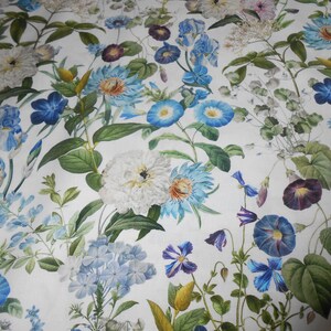 80 cm Rest Gartenblumen Iris Winden Botanical Garden von Miller  Patchworkstoff  Baumwolle 80x110 cm