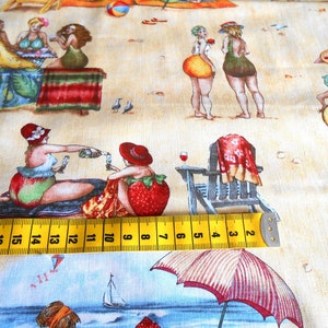 Fruit Ladies Elisabeth Studios 50 x 110 cm all-over beach sea swimwear cotton patchwork fabric image 4