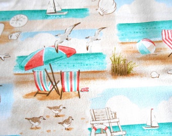 Beach Sea Blank Beach Keen Cotton Fabric Patchwork 0.5 x 1.1 m