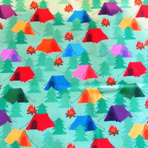 Camper Zelte Zelt von Stof Serie Camper love Baumwolle  Patchworkstoff 50x110 cm
