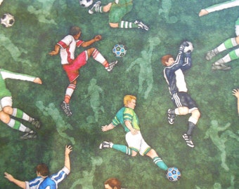 Football Soccer Player Goalkeeper Quilting Treasure Cotton Patchwork Fabric 50 x 110 cm