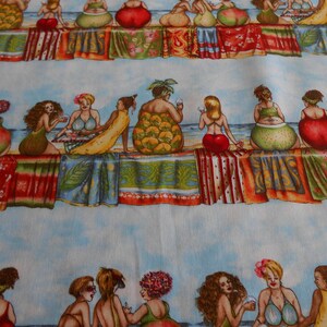 Fruit Ladies Elisabeth Studios 47 x 110 cm Stripe Sea Swimwear Cotton Patchwork Fabric image 7