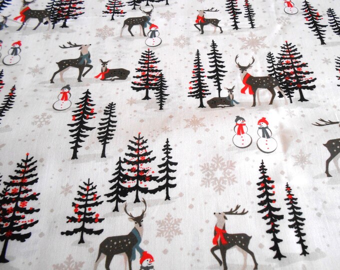 Oh Deer Winter is Here Miller 50 X 110 Cm Cotton Patchwork Fabric - Etsy
