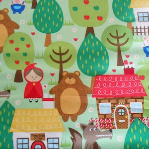Märchen Rotkäppchen 3 kleinen Schweine Miller "into the forrest"  Patchworkstoff   Baumwolle 50x110 cm