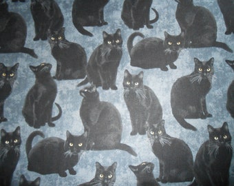 Gatos negro gris Cat Hallow's eve 50x110 Northcott patchwork tela algodón